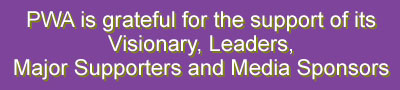 PWA is grateful for the support of its Visionary, Leaders, Major Supporters and Media Sponsors